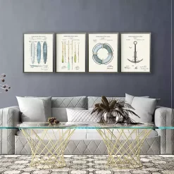 Discount Kirklands Home Nautical Patent Framed Art Prints, Set of 4