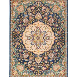 Clearance Kirklands Home Navy & Multi Floral Medallion Area Rug, 5x7