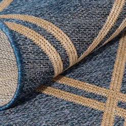 Best Kirklands Home Navy Adelaide Trellis Outdoor Area Rug, 6x9 Blue