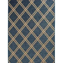 Kirklands Home Navy Adelaide Trellis Outdoor Area Rug, 7x9 Blue