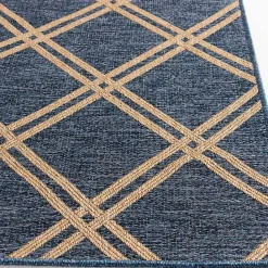 Kirklands Home Navy Adelaide Trellis Outdoor Area Rug, 7x9 Blue