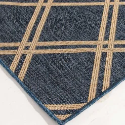 Kirklands Home Navy Adelaide Trellis Outdoor Area Rug, 7x9 Blue