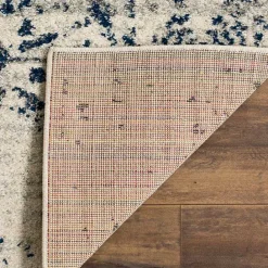 Online Kirklands Home Navy and Cream Madison Distressed Area Rug, 5x7