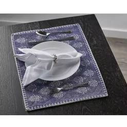 Online Kirklands Home Navy and White Decorative Placemats, Set of 4 Blue