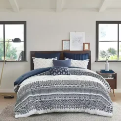 Kirklands Home Navy and White 3-pc. Full/Queen Comforter Set