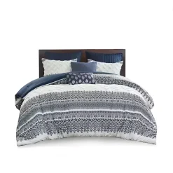 Kirklands Home Navy and White 3-pc. Full/Queen Comforter Set