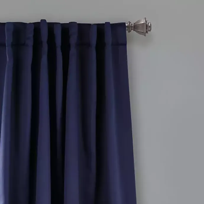 Outlet Kirklands Home Navy Back Tab Blackout Curtain Panel Set, 84 in. Blue