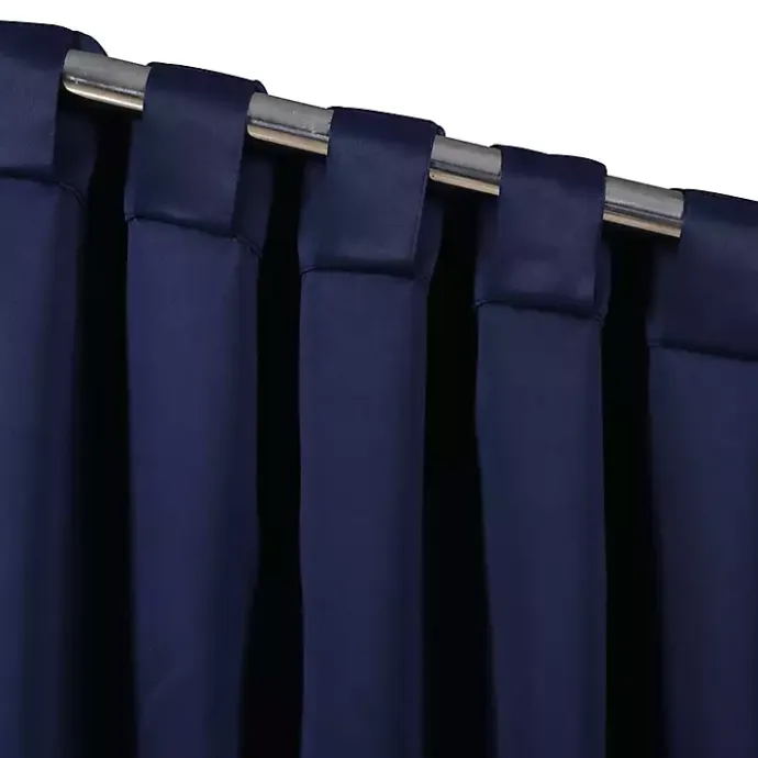 Outlet Kirklands Home Navy Back Tab Blackout Curtain Panel Set, 84 in. Blue
