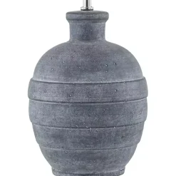 Outlet Kirklands Home Navy Ceramic 2-pc. Lamps with Seagrass Shades Blue