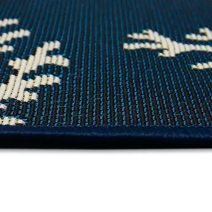 Clearance Kirklands Home Navy Blue Coral Indoor/Outdoor Rug, 2x3