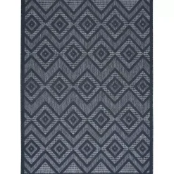 Outlet Kirklands Home Navy Diamond Indoor/Outdoor Area Rug, 4x6 Blue