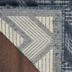 Outlet Kirklands Home Navy Diamond Indoor/Outdoor Area Rug, 4x6 Blue