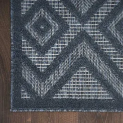 Online Kirklands Home Navy Diamond Indoor/Outdoor Area Rug, 5x7 Blue
