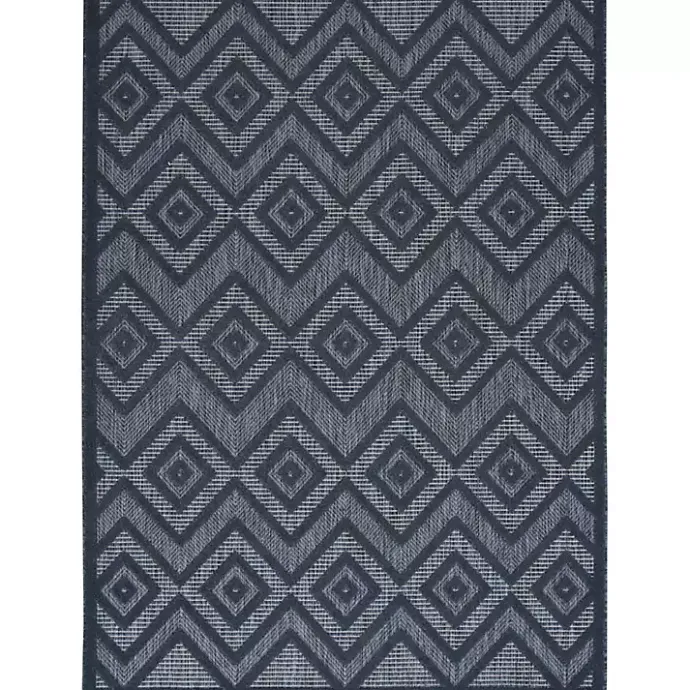 Outlet Kirklands Home Navy Diamond Indoor/Outdoor Area Rug, 6x9 Blue
