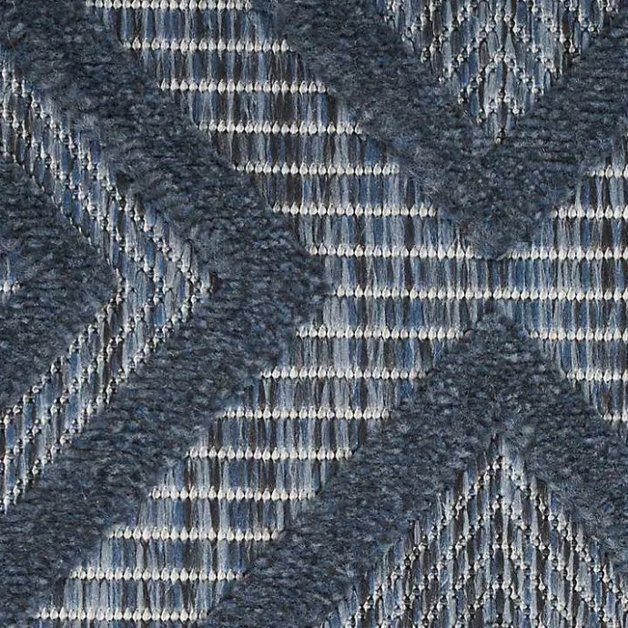 Outlet Kirklands Home Navy Diamond Indoor/Outdoor Area Rug, 6x9 Blue