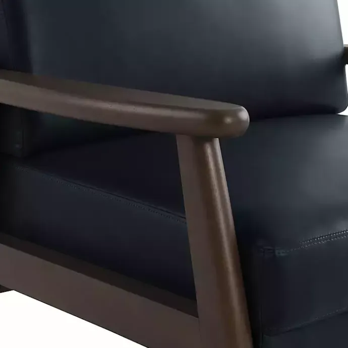 Hot Kirklands Home Navy Faux Leather Ambon Accent Chair Blue