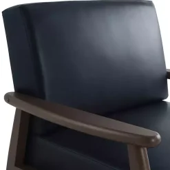 Hot Kirklands Home Navy Faux Leather Ambon Accent Chair Blue