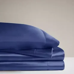 Best Kirklands Home Navy Blue Satin 6-pc. California King Sheet Set Gray