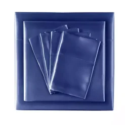 Clearance Kirklands Home Navy Satin 6-pc. Queen Sheet Set Blue
