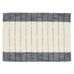 Outlet Kirklands Home Navy Blue Thin Stripes Placemats, Set of 4