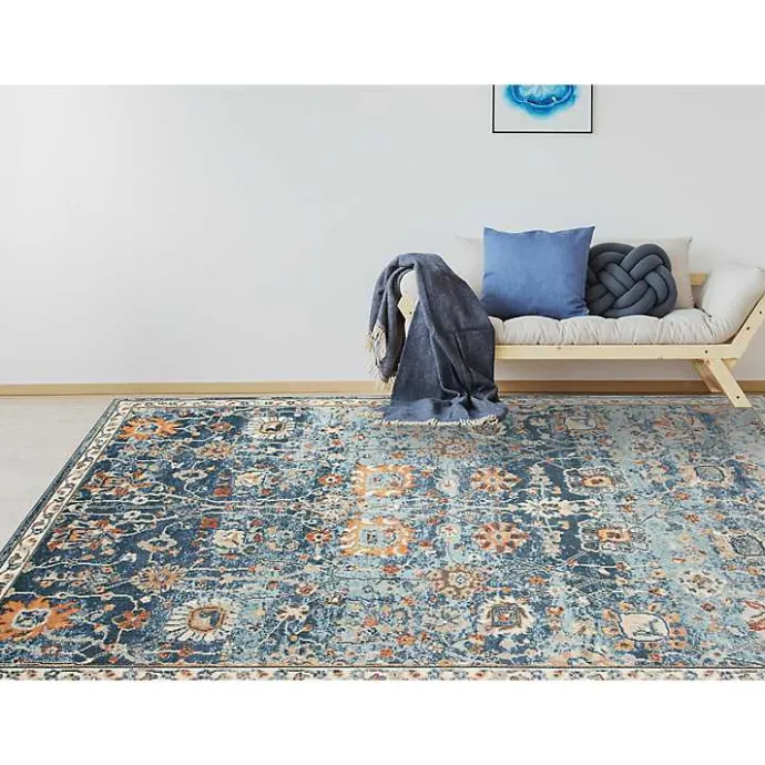 Discount Kirklands Home Navy Bohemian Area Rug, 5x8 Blue