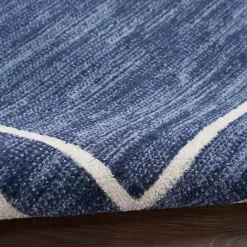 Online Kirklands Home Navy Bordered Indoor/Outdoor Accent Rug, 2x4 Blue
