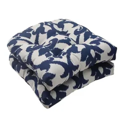 Kirklands Home Navy Bosco Outdoor Wicker Cushions, Set of 2 Blue