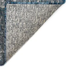 Discount Kirklands Home Navy Botanical Hannah Indoor/Outdoor Rug, 7x9 Blue