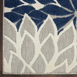 Online Kirklands Home Navy Bright Floral Burst Outdoor Area Rug, 7x10