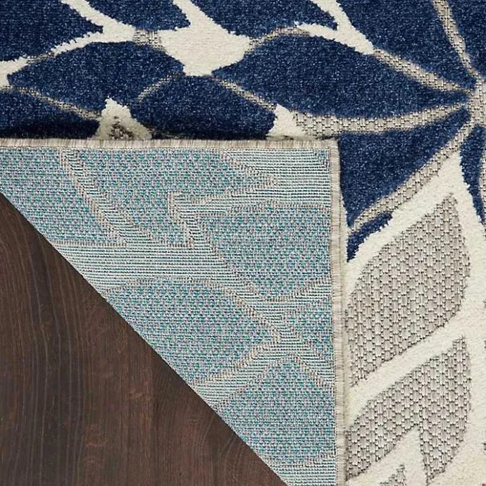 Online Kirklands Home Navy Bright Floral Burst Outdoor Area Rug, 7x10