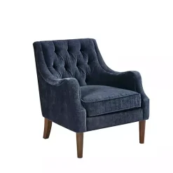 New Kirklands Home Navy Button Tufted Accent Chair Blue