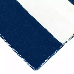 Hot Kirklands Home Navy Cabana Stripe Indoor/Outdoor Area Rug, 5x7