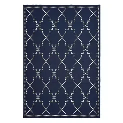 Kirklands Home Navy Caden Outdoor Area Rug, 5x7