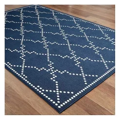 Outlet Kirklands Home Navy Caden Outdoor Area Rug, 6x9
