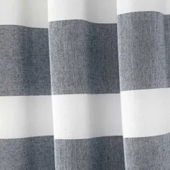Outlet Kirklands Home Navy Cape Cod Stripe Curtain Panel Set, 84 in.