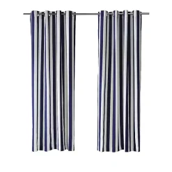 Hot Kirklands Home Navy Coastal Stripe Outdoor Curtain Panel, 108 in.