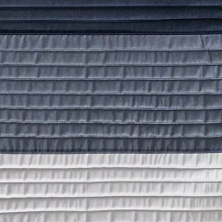 Clearance Kirklands Home Navy Colorblock Silky Shower Curtain Blue