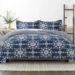 Kirklands Home Navy Daisy Medallion Twin 3-pc. Comforter Set Blue