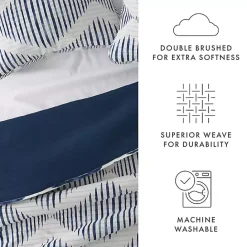 Best Kirklands Home Navy Diamond Line Reversible 2-pc. Twin Quilt Set