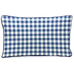 Outlet Kirklands Home Navy Dogs Welcome Outdoor Lumbar Pillow