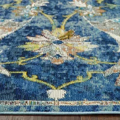 Outlet Kirklands Home Navy Faded Floral Area Rug, 2x9