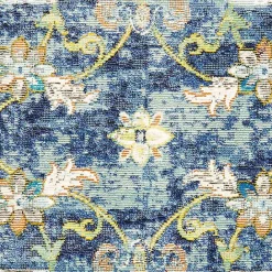 Outlet Kirklands Home Navy Faded Floral Area Rug, 2x9
