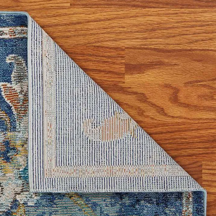 Clearance Kirklands Home Navy Faded Floral Area Rug, 4x6