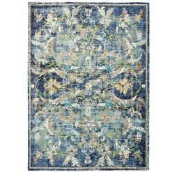 Online Kirklands Home Navy Faded Floral Area Rug, 5x8