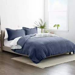 Kirklands Home Navy Farmhouse Dreams Queen 3-pc. Comforter Set