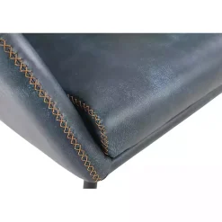 Best Kirklands Home Navy Faux Leather Scoop Accent Chair Blue