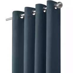 Sale Kirklands Home Navy Faux Suede Blackout Curtain Panel, 84 in. Blue