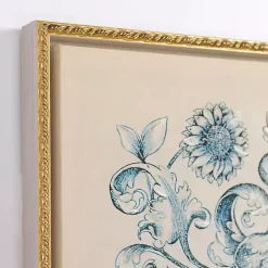 Outlet Kirklands Home Navy Floral Framed Canvas Art Prints, Set of 3