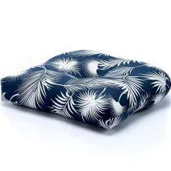 Outlet Kirklands Home Navy Floral Outdoor Chair Cushion Blue