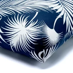 Outlet Kirklands Home Navy Floral Outdoor Chair Cushion Blue